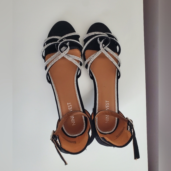 Nine West Girl's Dressy Rhinestone Heels Size 2.5 Black - Picture 11 of 15